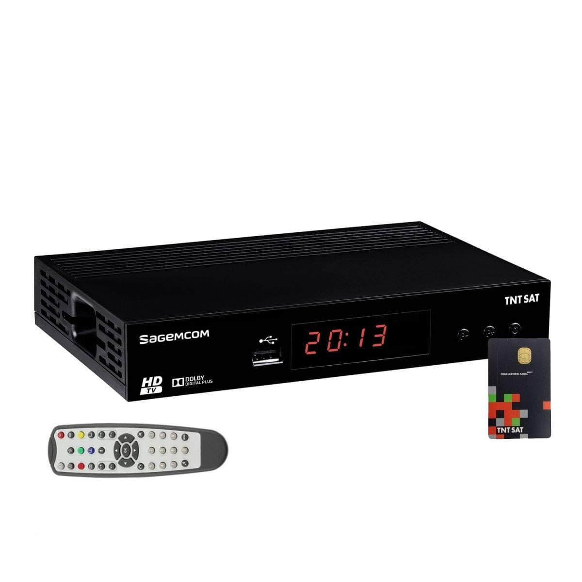 SagemcomAstra N°1 Satellite HD Decoder + TNTSAT V6 French TNT Channels Receiver Demodulator