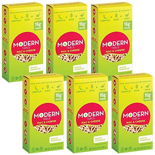 Modern Table Gluten Free, Complete Protein Mac & Cheese, White Cheddar, 6 Count