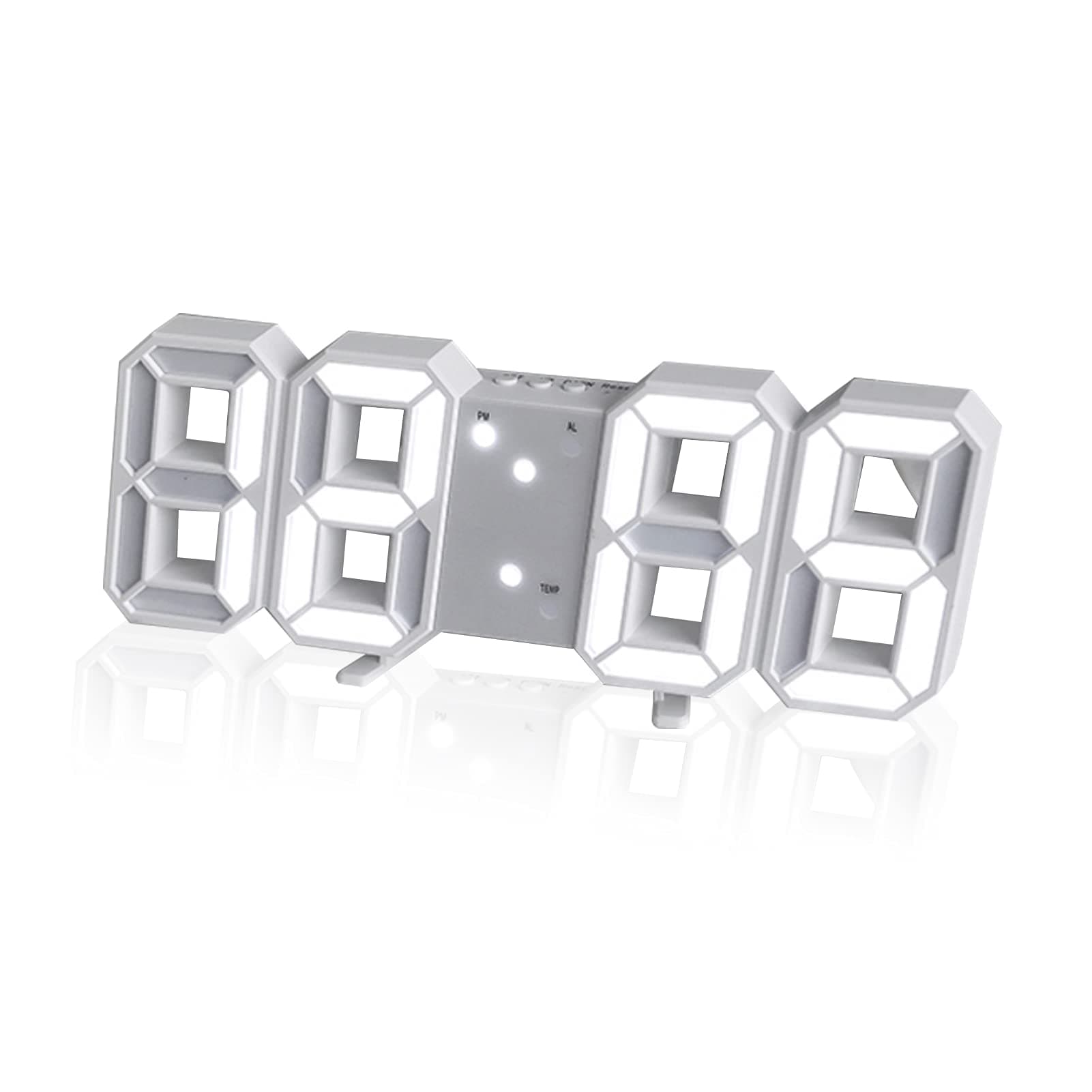 DAYONG 3D LED Digital Wall Clock Table Desktop Alarm Clock Nightlight For Home Living Room Office