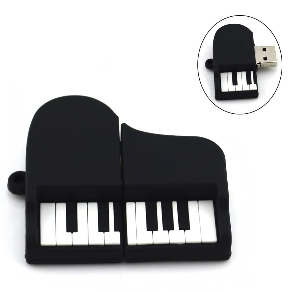 Piano Design 8GB USB Flash Drive (Black)