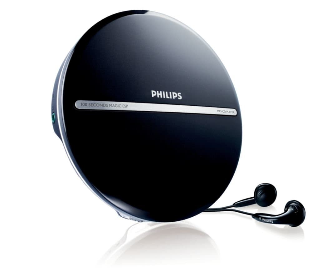 Philips EXP2546 Portable MP3-CD Player - CD players (1-bit, 2 x 4 mW RMS, 20-20000 Hz, CD audio, LCD, Digital)