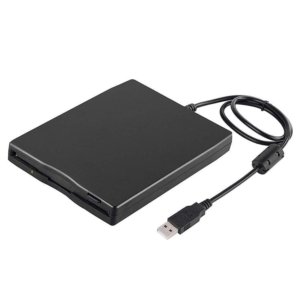 Pepisky USB External Floppy Disk Drive Portable 3.5 inch Floppy Disk Drive USB Interface Plug and Play Low Noise for PC Laptop Black