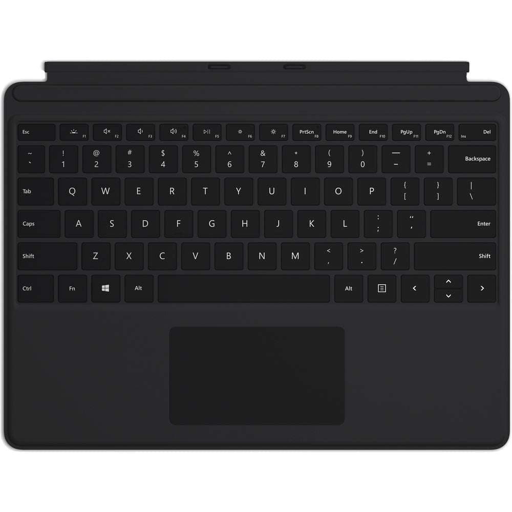 Microsoft Type Cover Keyboard/Cover Case Surface Pro X Tablet - Black - Strain Resistant