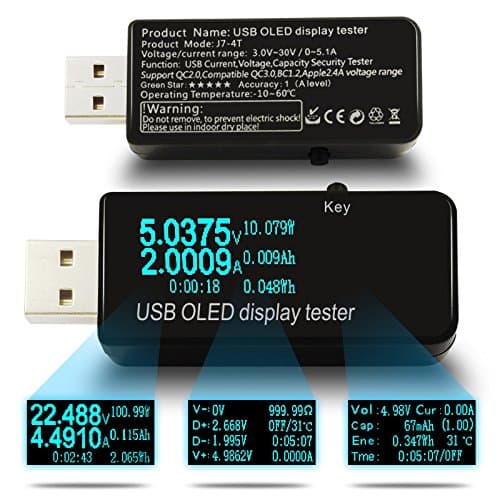 USB TESTER QC3.0 OLED 128x64 CURRENT VOLTAGE POWER CAPACITY MONITOR QUICK CHARGER USB TESTER PHONE POWER BANK DETECTOR VOLTMETER COULOMETER LOW VOLTAGE 3-30V