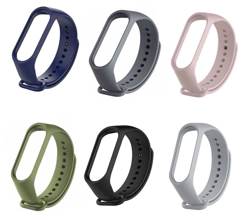 Like Star Soft Silicone Mi Band 4 Strap Waterproof Replacement Wristband Strap Fashion Accessory Compatible for Xiaomi Mi Band 4 & Mi Band 3 (Tracker NOT Included) (Pack of 6)
