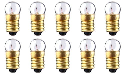 Industries #1446 Bulbs, 12 V, 2.4 W, E10 Base, G-3.5 Shape (Box of 10)
