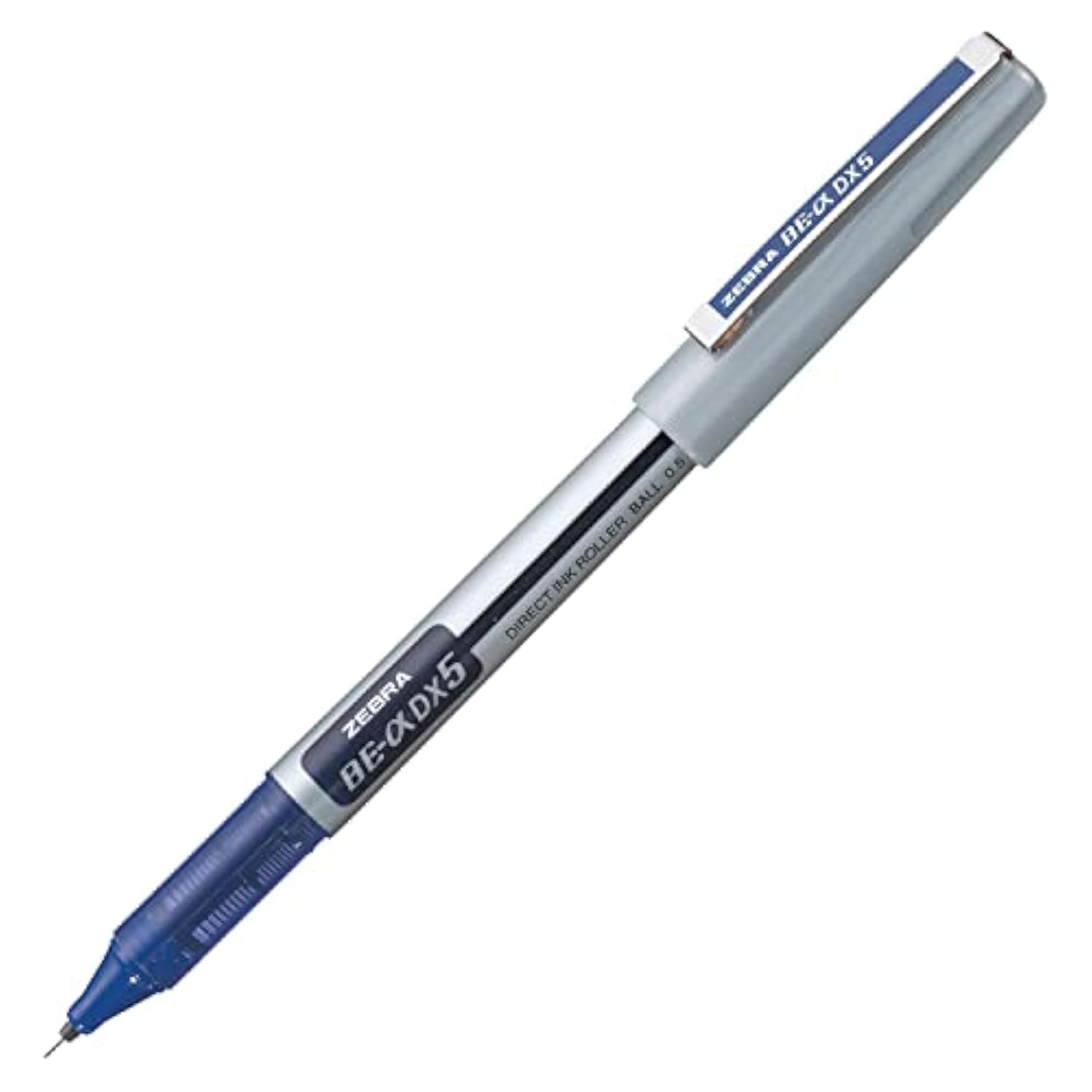 Zebra Liquid ink rollerball pen Fine 0.5mm needle point gives line width of 0.3mm Slimline Blue Packed 10