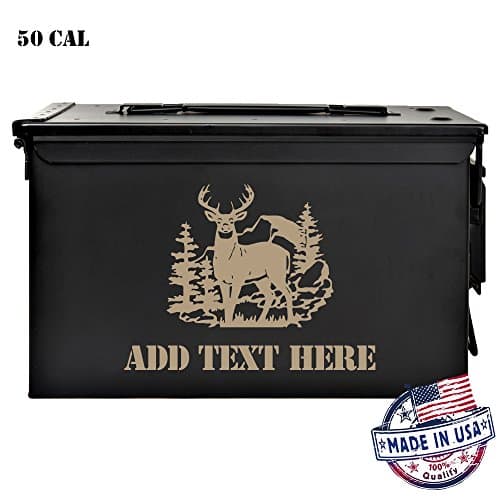 Army Force Gear Personalized Engraved Ammo Can Deer in The Mountains Laser Waterproof Tactical Storage Survival Box