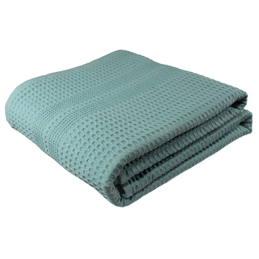 Waffle Bath Sheet Large Bath Towels Quick Dry Thin Body Towels, 40x80 Oversized Bath Towels for Adults, Classic Style (Seafoam)