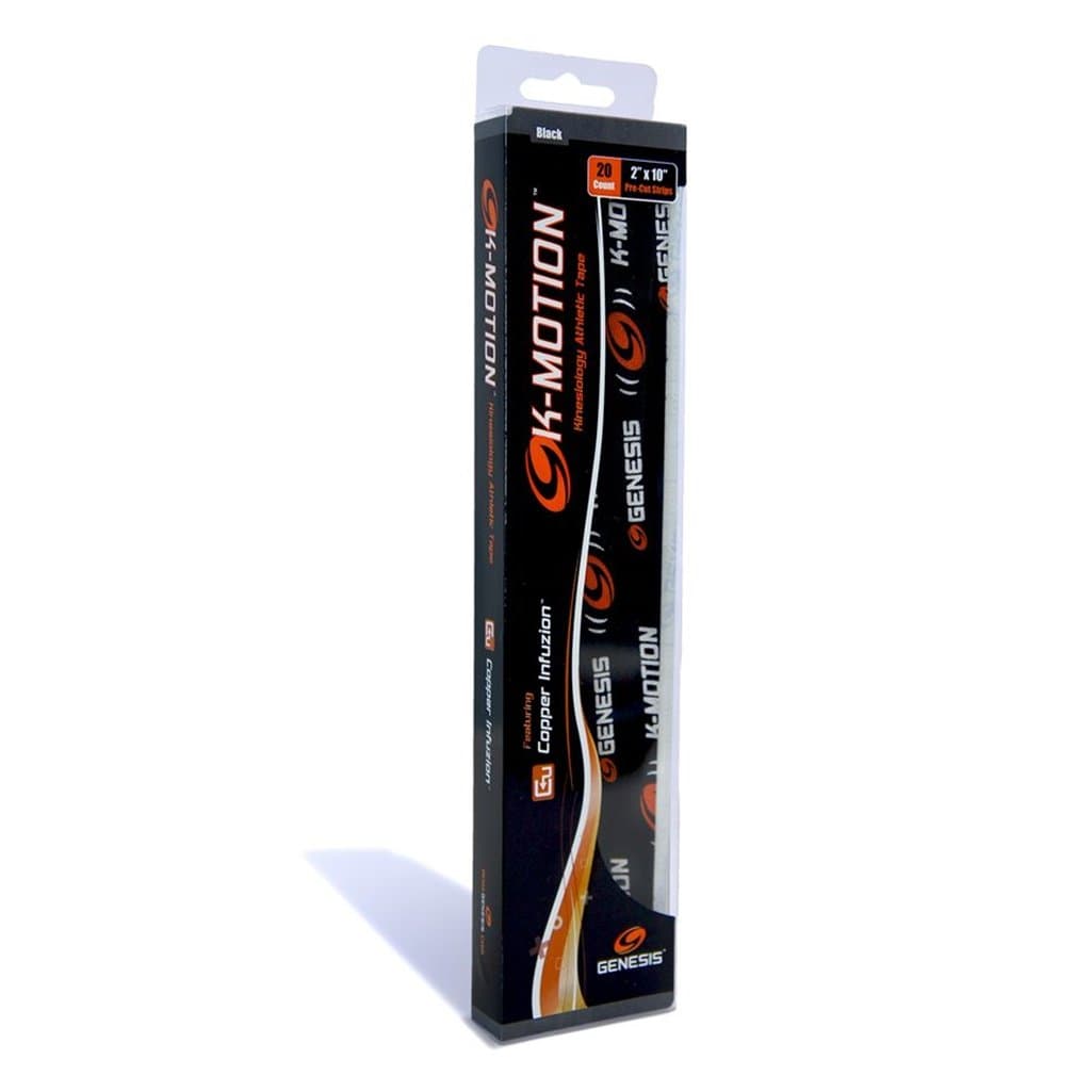 K-Motion Tape with Copper Infuzion- Black Pre-Cut Pack