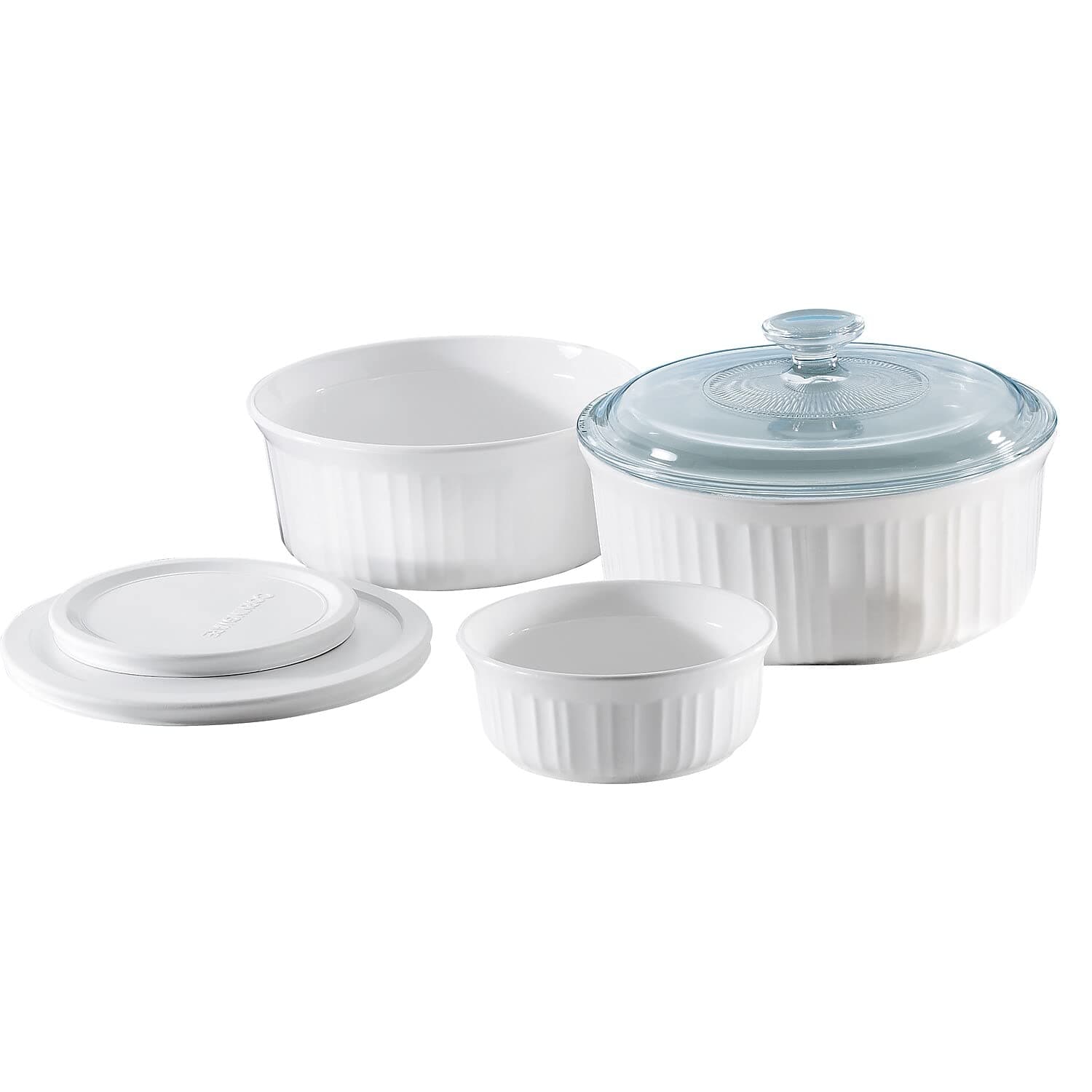 Corningware 6 Piece Set 2.5 Qt. 16 Oz White