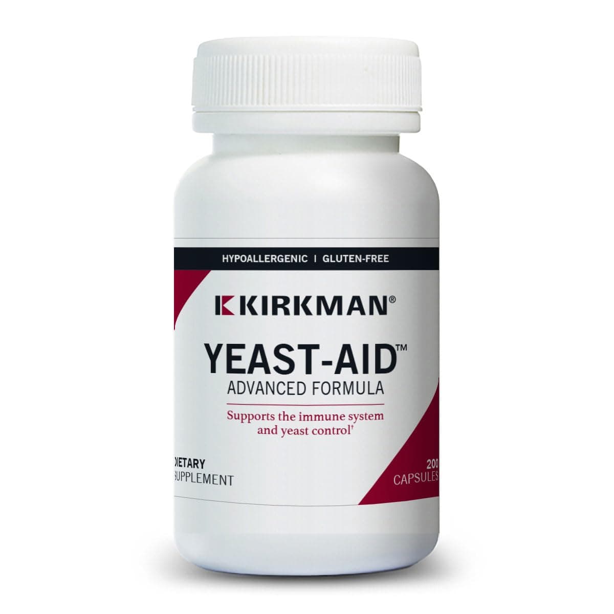 Yeast Aid Advanced Formula - 200 Capsules - Supports Yeast Control - Immune System Support - Hypoallergenic