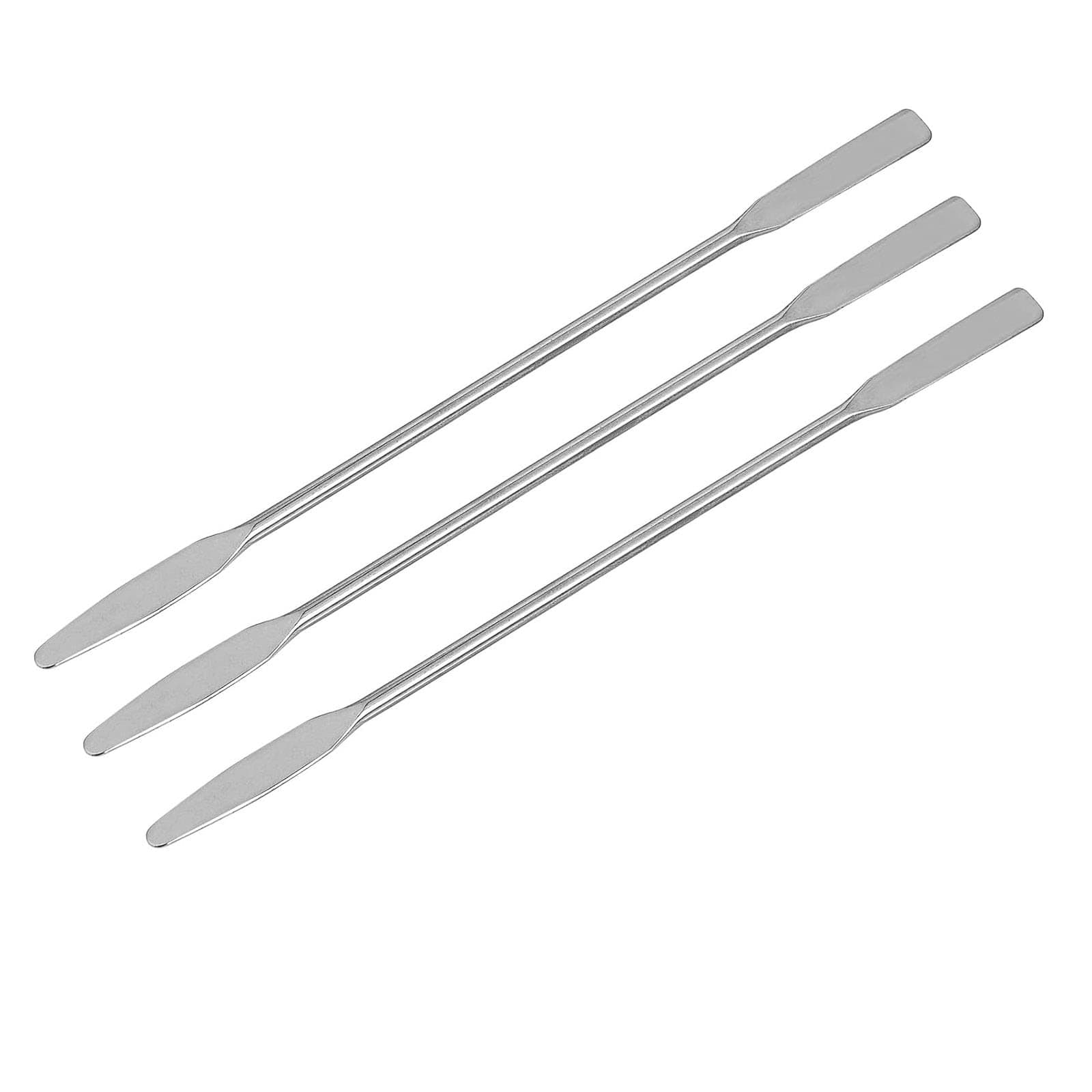 3 PCS Lab Spatula - Stainless Steel, Double-Ended, Semi-Micro Shovel with Tapered Arrow and Flat Ends
