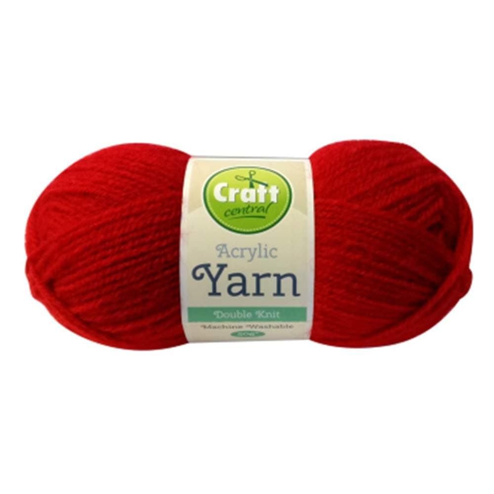 Acrylic Double Knit Yarn Red 50g