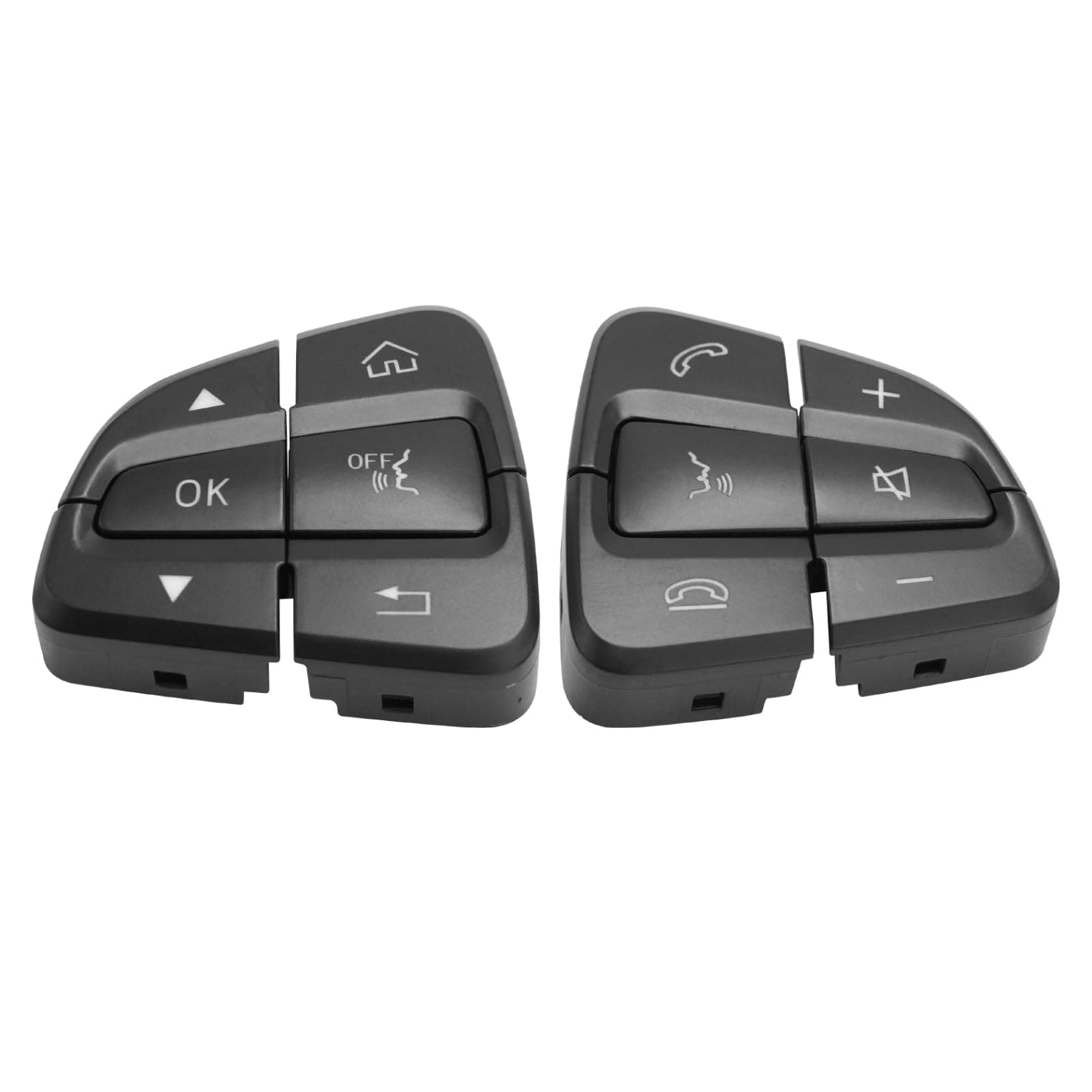 Compatible with Mercedes Benz Steering Wheel Buttons Replacement C Class W205 2016-2018/GLC X253 2016-2019, Steering Wheel Control Button Cover for Mercedes Benz (Black)