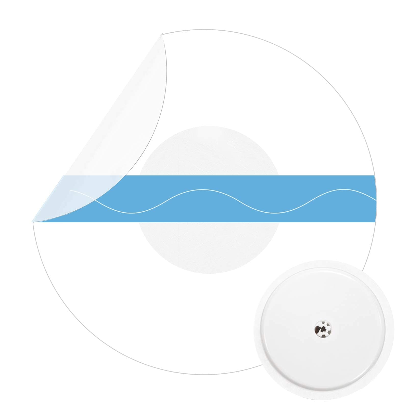 Freestyle Libre 2 Plus Sensor Covers 25Pack Waterproof & Breathable Patches for Freestyle Libre 2 & 3-Transparent CGM Tapes Without Glue in The Center-Enlite-Guardian-14 Day Overpatch