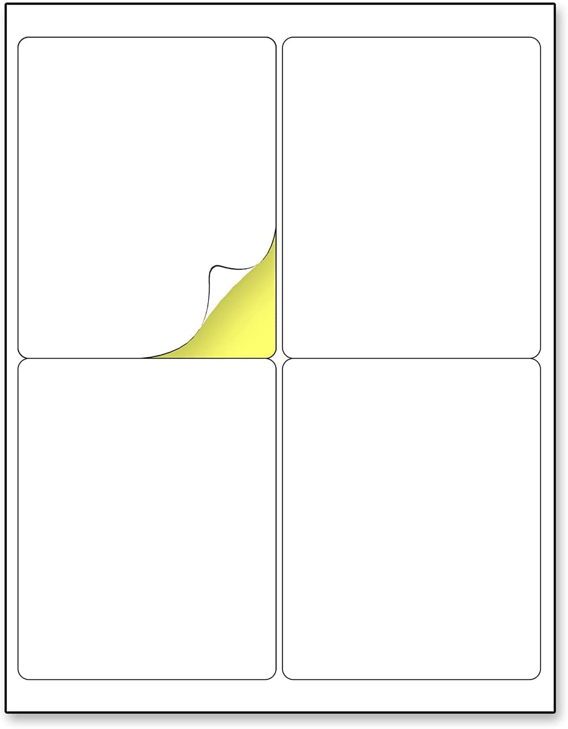 True-Ally Easy Ship Sticky Paper a4 Size Pack of 160 Labels (40 Sheets) Print Order Shipping Address Pre-Cut Labels Invoices Stickers (4 Labels in 1 Sheet)(A4ST4-40 Sheets)