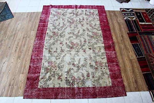 6.2′ X 9.5′ Oushak Overdyed Hand Knotted Wool Rug 6.2′ X 9.5′ Free Worldwide Shipping #U37