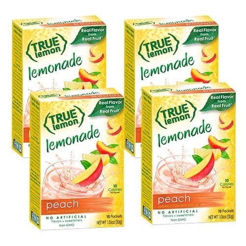 True Lemon Peach Lemonade, 10 count - 4 pack