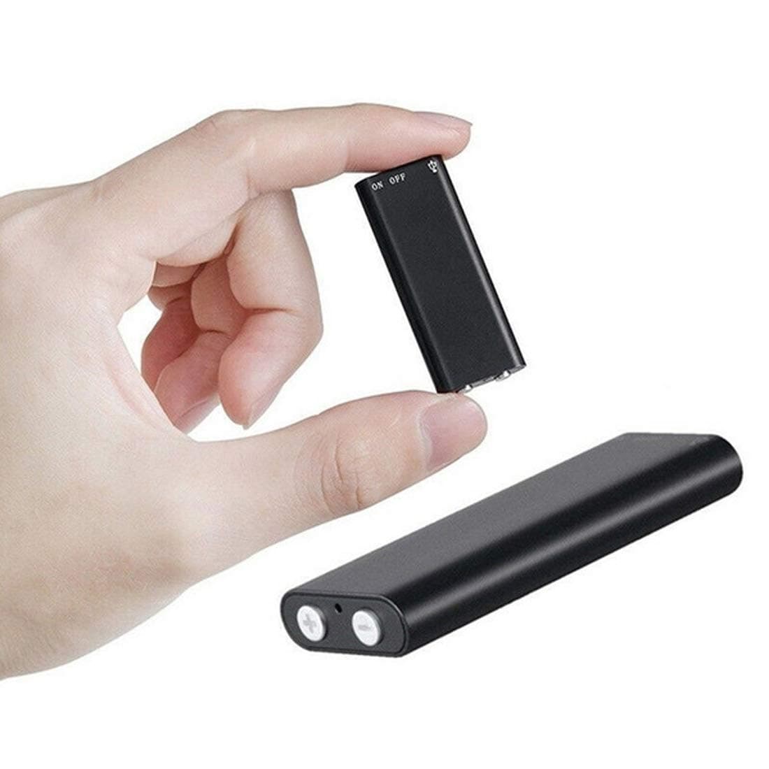 Digital Voice Mp3 Recorder 8GB Inbuilt Memory Small Size Audio Recording Device Clear Voice Sound Recording Upto 10 Feet, Up to 12 Hours Working Time - Black