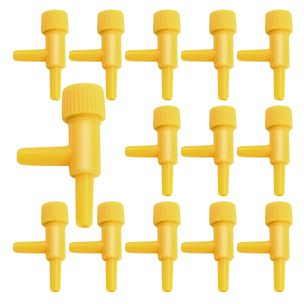 NA 20 Pcs Air Pipe Control Valve Valves Aquarium Adjustable Air Flow Switch Valve Regulator for Fish Tank