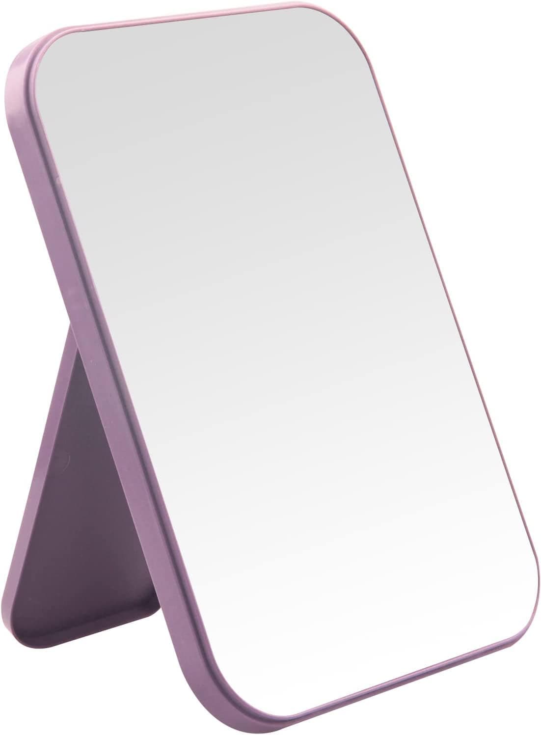 Desktop Makeup Mirror, Portable Mirror,Table Desk Dual-Purpose Square Mirror