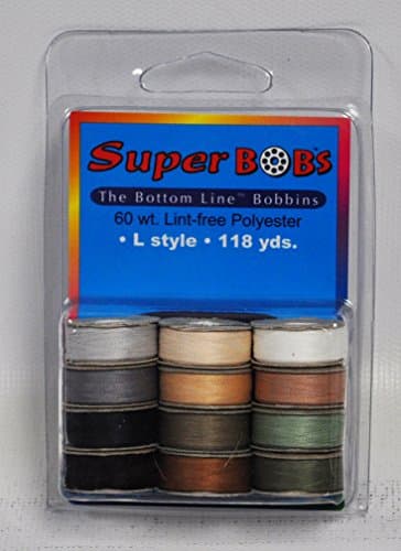 SuperBOBs Prewound Bobbins Bottom Line Thread L Style Natural And Earth