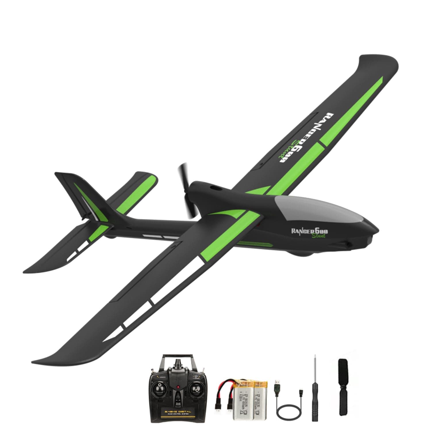 RC Plane with Aileron RTF 4 Channel Remote Control Airplane Ready to Fly Ranger600 Stunt 4CH Glider RC Airplane for Beginners Adults with 6-Gyro Xpilot Stabilization System & One Key Aerobatic