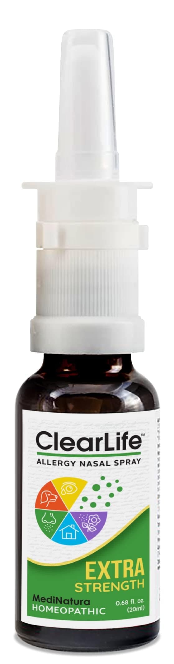 ClearLife Extra Strength Multi-System Allergy Relieving Nasal Spray Mist - 8 Powerful Homeopathic Actives Provide Potent Maximum Congestion, Itchiness & Sinus Pressure Relief - Non-Drowsy - 0.68 oz