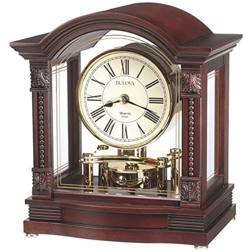 Bulova B1987 Bardwell Clock, Wood, Walnut