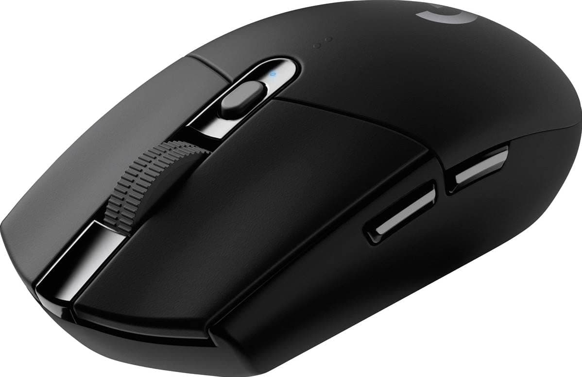 Logitech G305 Lightspeed Wireless Gaming Mouse, Hero Sensor, 12,000 DPI, Lightweight, 6 Programmable Buttons, 250h Battery Life, On-Board Memory, PC/Mac - Black (German Packaging)