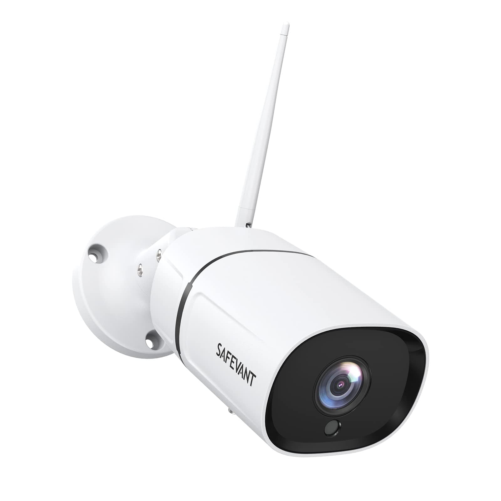 SAFEVANT 3MP Wireless Security Camera: Two Way Audio Single Camera Only(White) Without Power Supply Adapter, Only for Safevant Wireless Security Camera System (Not All Models Compatible)