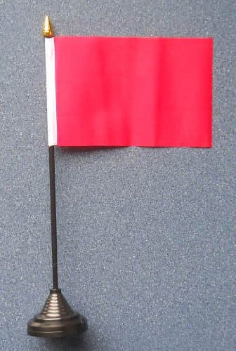 Plain Red Desk Table Top Flag