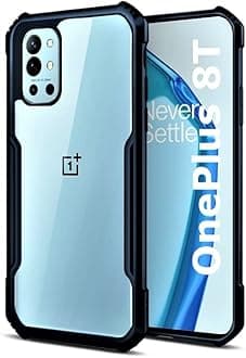 REALCASE OnePlus 8T Back Cover | Silica Gel Crystel Clear Soft Transparent Back | Side Shock Proof Bumper Back Case for Oneplus 8T (X Black)