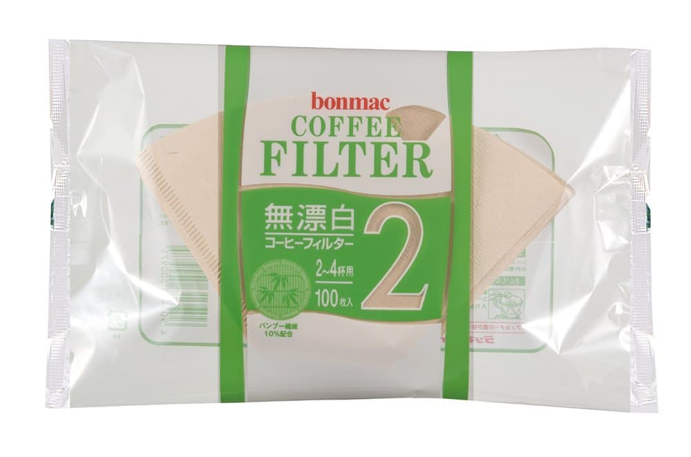 ボンマック[2-4] bonmac cups unbleached bamboo blended filter CF-200BAM 100 sheets x 10 pack # 858512 (japan import)