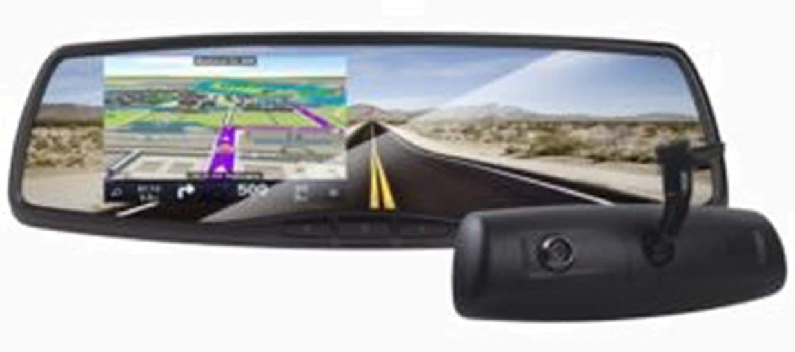 Rydeen MN450S Smart GPS/Navigation Mirror w/ 4.3" TFT, Front View DVR, Backup Camera Input