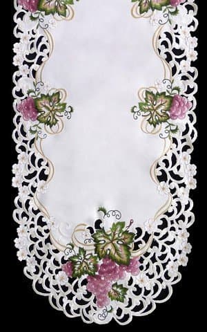 SinobriteH7696 Grape Oval Runner, 14 x 28 in.