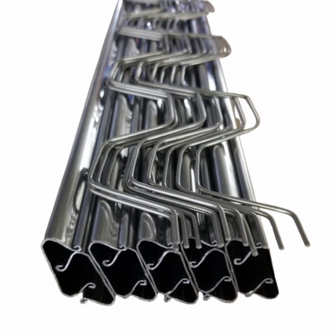 Farm Plastic Supply - Spring Wire & Lock Channel - (10 Pack) - Steel 6.5 ft Spring Lock Track & U-Channel Bundle for Greenhouse Plastic Polyethylene Film or Shade Cloth