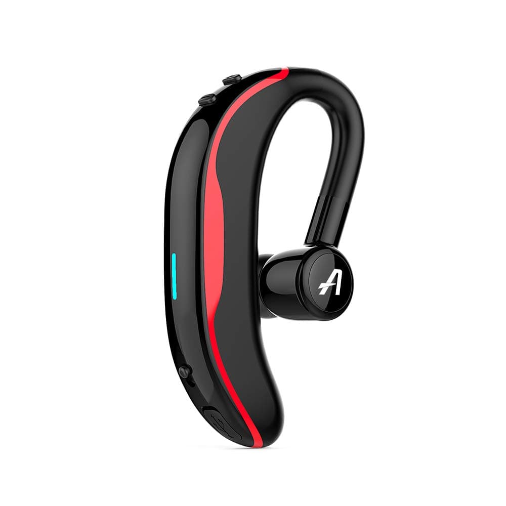 180° Adjustable Handsfree Driving Bluetooth Headset, TWS Wireless Earpiece Headphone, IPX4 Waterproof with Mic for Business Work and Sport Gym, Noise Cancelling Earbuds for Mobile PC Tablet