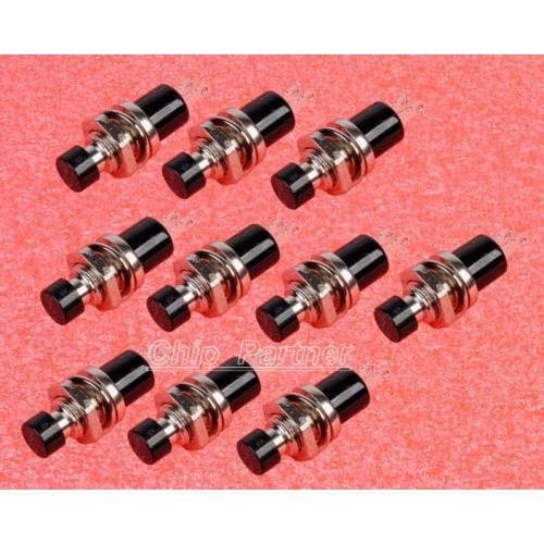 Happy fly shop 10pcs Black Mini ON/OFF Push Button Momentary N/O Switch Mini Switch