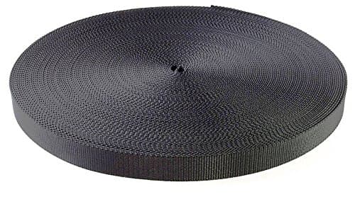 25 Yards - 1" Black Heavy Nylon Webbing