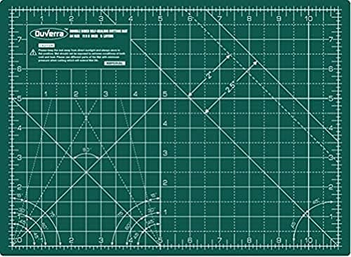DUVERRA Professional Self-Healing 5 Layered Double Sided Durable Non-Slip PVC Cutting Mat -A4 (Green, 11 x 8 Inch, 29 x 21 cm) - Polyvinyl Chloride