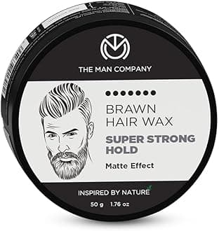Brawn Hair Wax - Almond & Argan oil for The Man Company extra strong hold and matte effect all day
