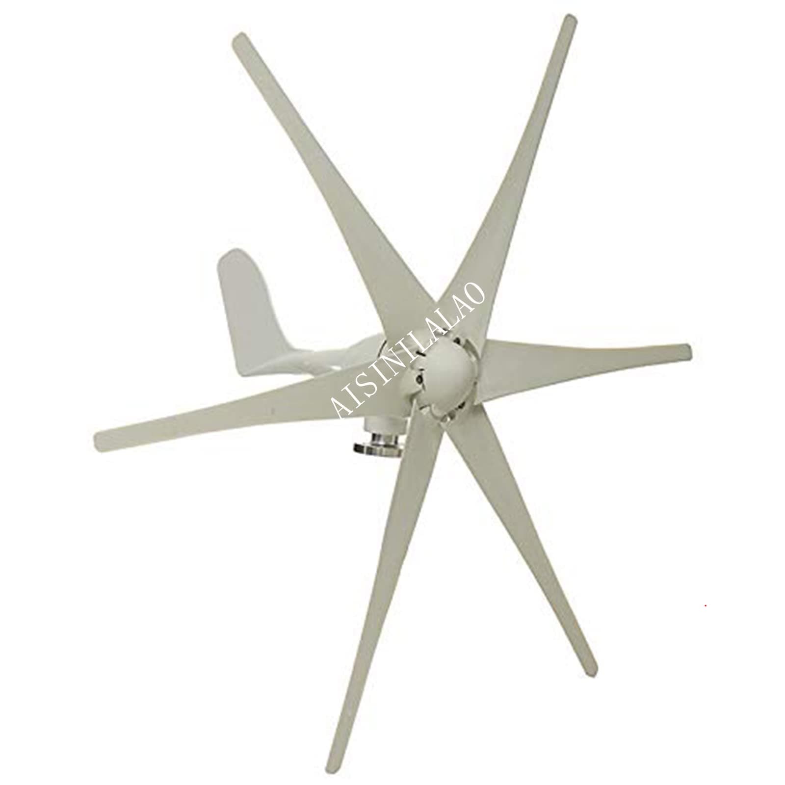 FEICHANGHAO 2000W Horizontal Wind Generator Kit,12V 24V 48V Wind Turbines Generator Energy Turbins Generator with Charge Controller for Home Camp(White),48V