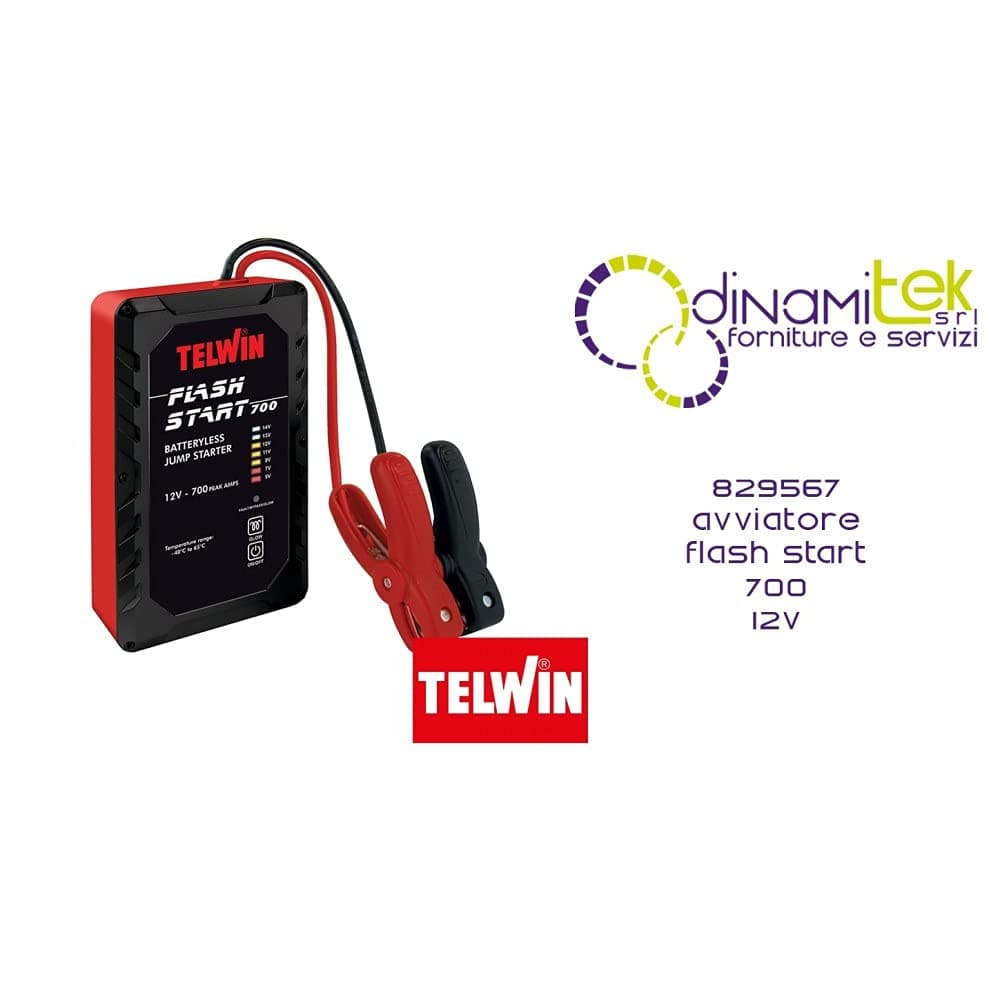 Telwin829567 Model Flash Start 700 Starter without Battery, 205 mm x 125 mm x 55 mm