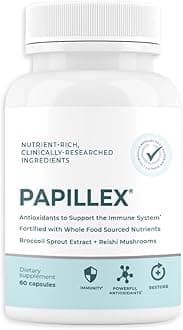 Food Supplement Tablets by Papillex - All Natural Immune Support - 60 Capsules Bottle (Single Bottle)