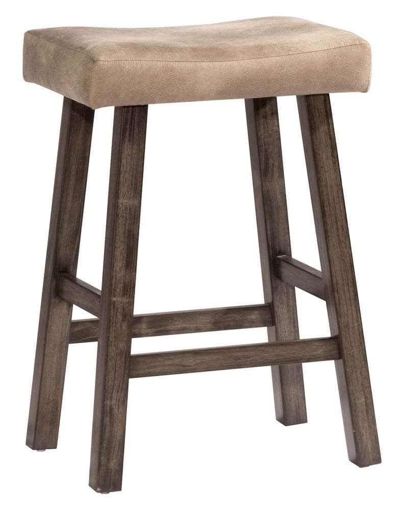 Furniture Saddle Backless, Rustic Gray Bar Stool