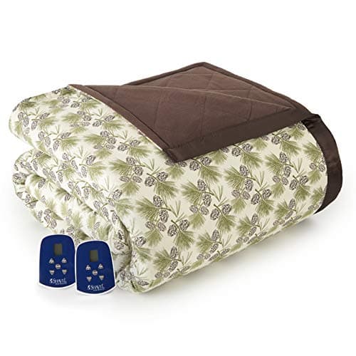 Thermee Micro Flannel Electric Blanket, Pinebough, King