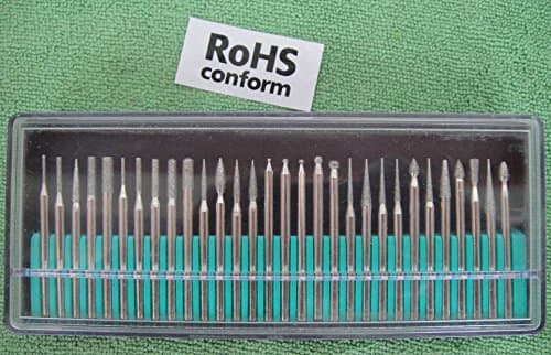 UKDD® 30pcs Diamond Burrs for Dremel Rotary Tool Drill Deburring and Engraving Bit