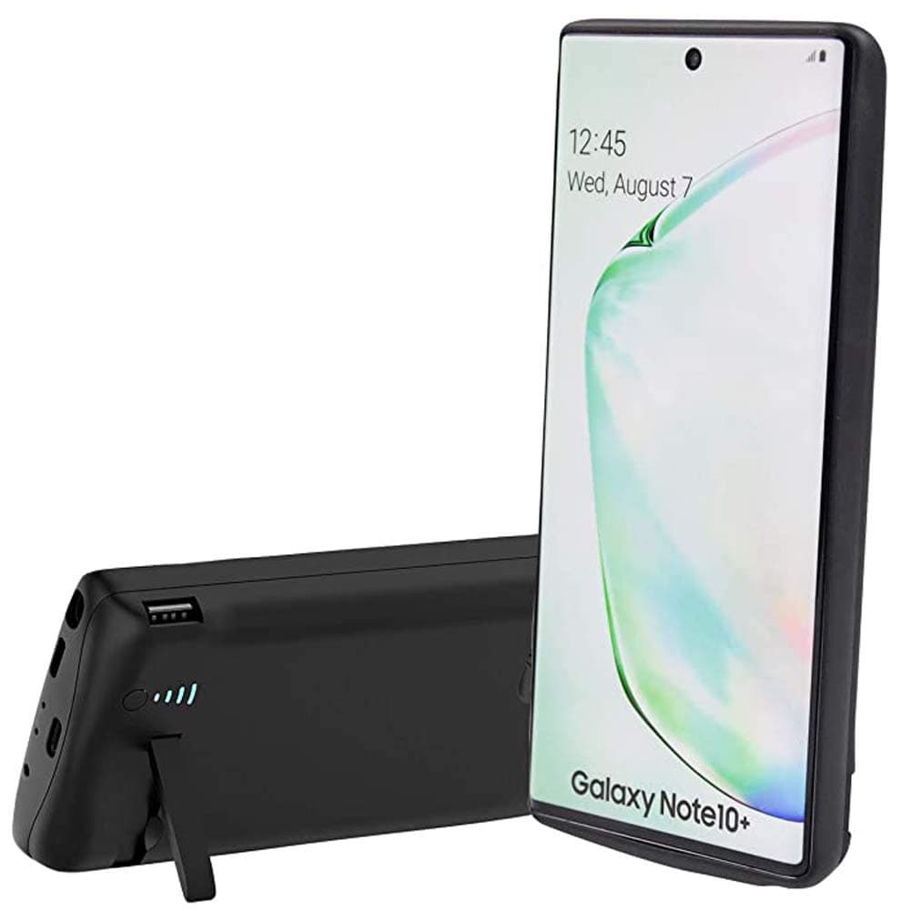 REDGO Battery Case for Samsung Galaxy Note 10 Plus, 6000mAh Rechargeable Portable Protective Charging Case Extended Battery Backup Pack Power Bank Juice for Galaxy Note 10+, Black